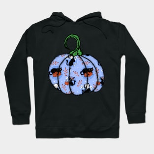 Halloween Classic Vintage Retro Cute Black Cat Pumpkin Hoodie